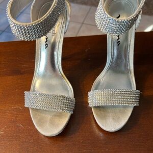 Touch of Nina Sparkling Silver Heels